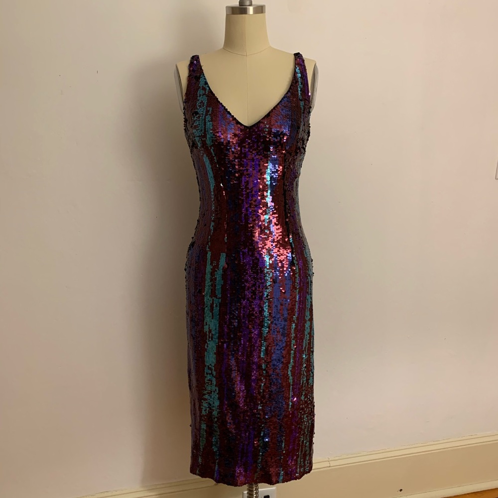 Nanette Lepore sequin midi dress NWT